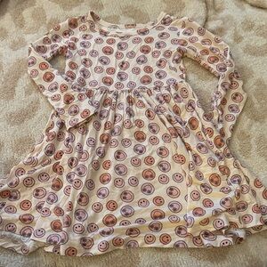 Charming Smiley Face Kids Dress